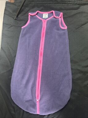 Sleeveless Purple Kids Sleep Sack with Pink Trim